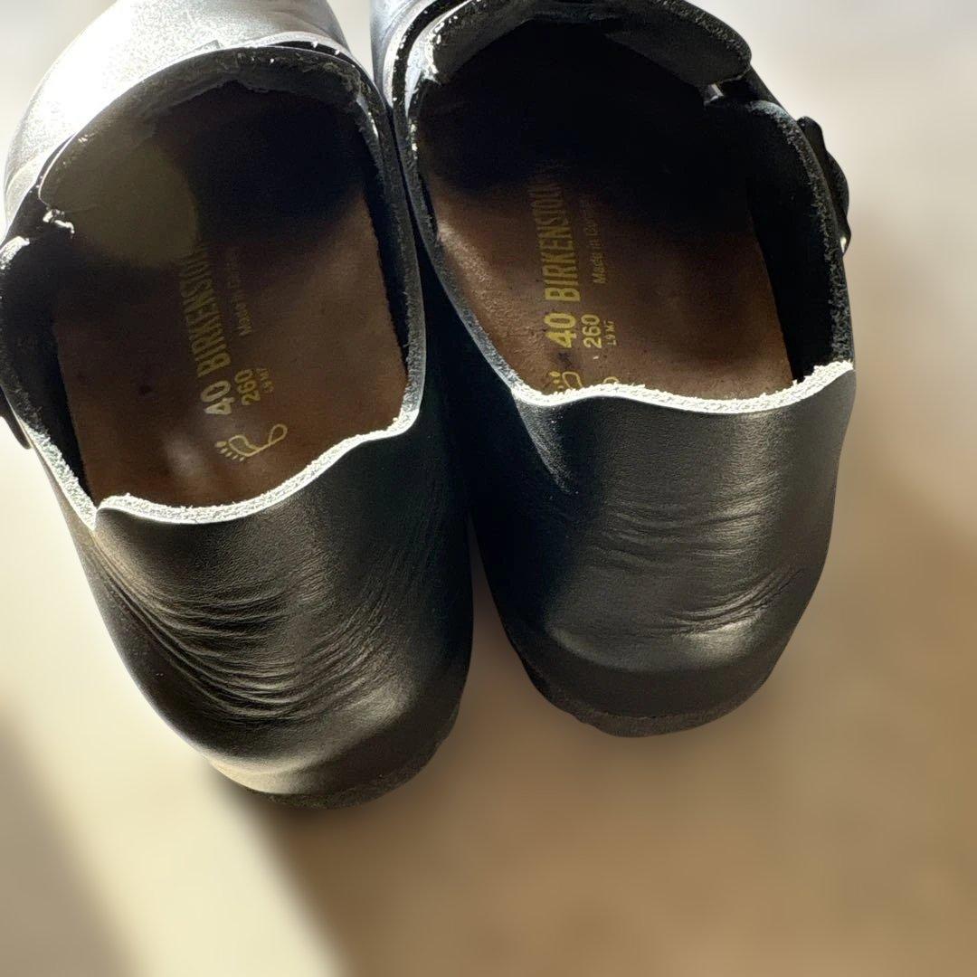 黒 BIRKENSTOCKロンドンレザー40 26.0cmレギュラー幅