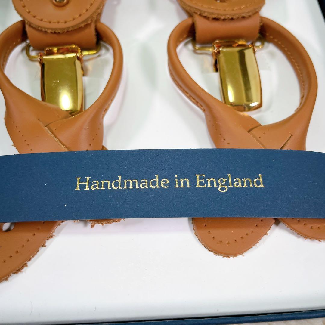 【新品】アルバートサーストン　サスペンダー　ヘリンボーン　ブラウン　吊革　希少