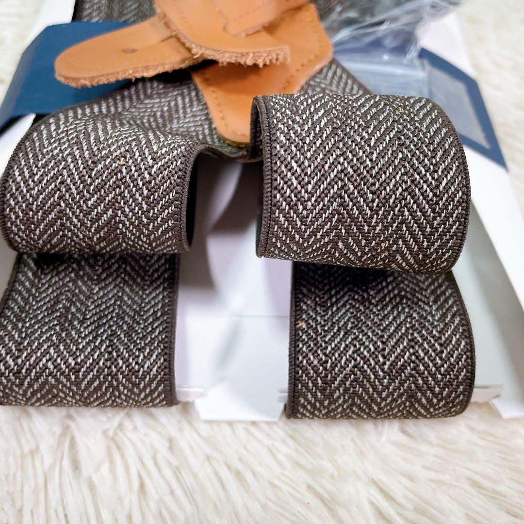 【新品】アルバートサーストン　サスペンダー　ヘリンボーン　ブラウン　吊革　希少