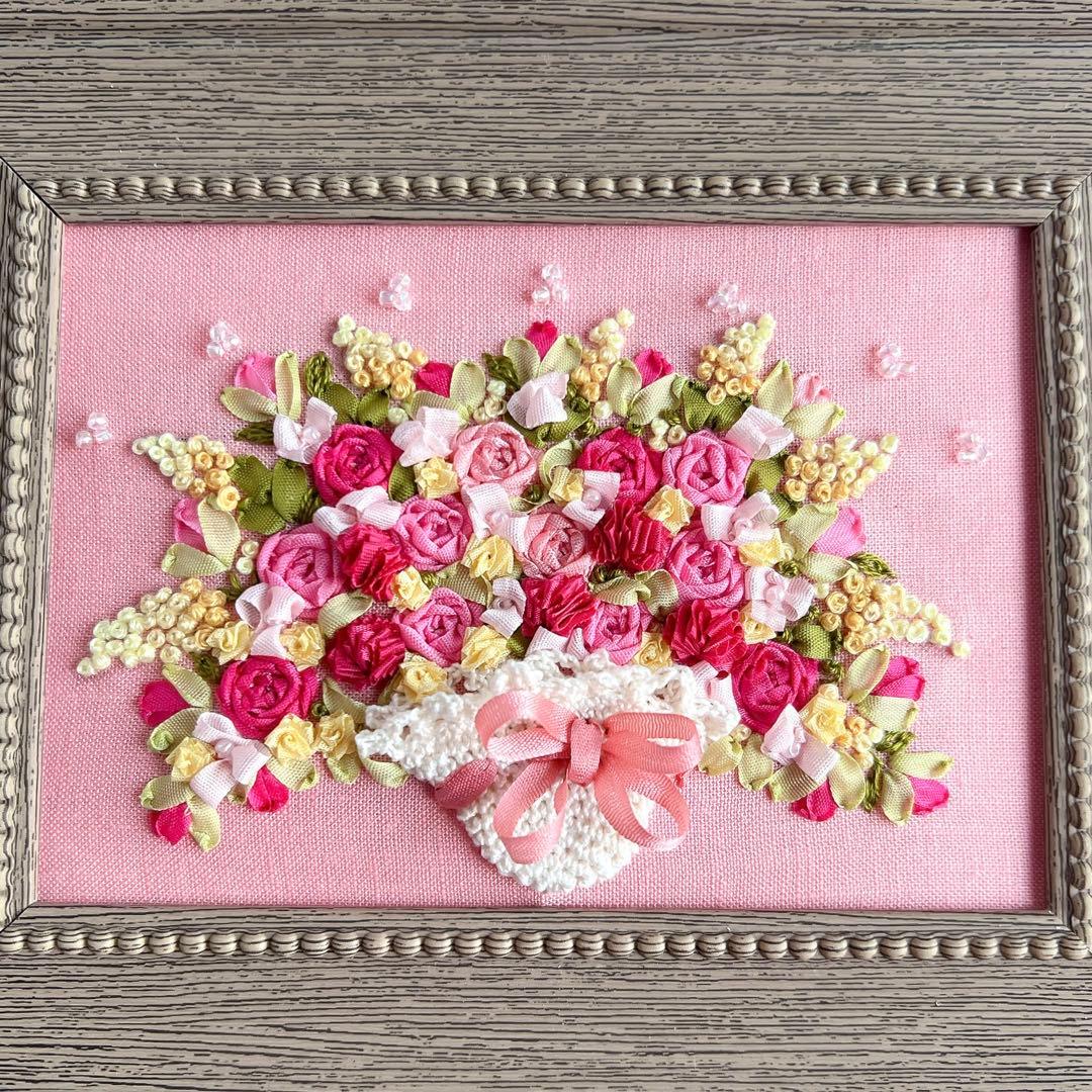 耀綺様♡専用ですm(_ _)m リボン刺繍フレーム　レース編み＆リボン刺繍