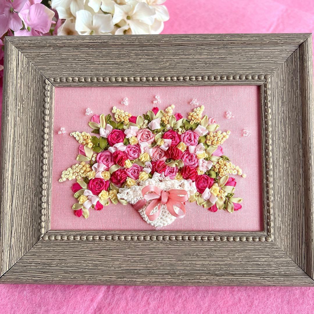 耀綺様♡専用ですm(_ _)m リボン刺繍フレーム　レース編み＆リボン刺繍