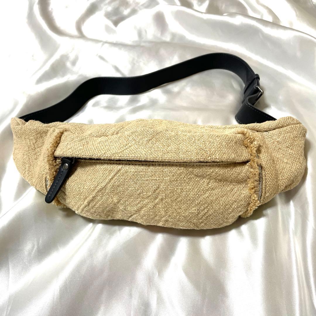 美品　15SS ブルネロクチネリ　フリル　ビーズ　ウエストバッグ　ボディバッグ