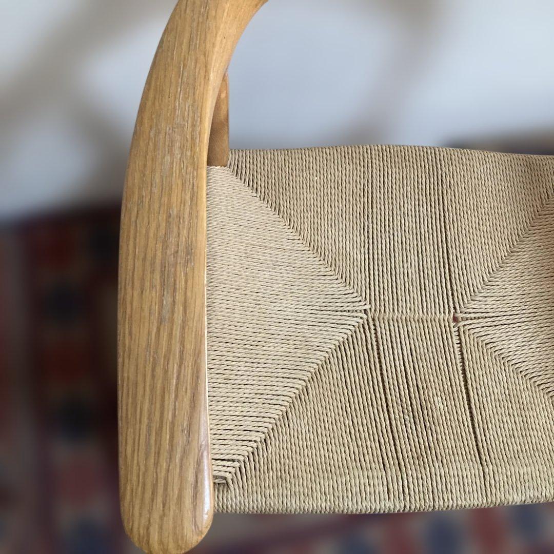 無印良品　ペーパーコード　椅子　モダンダイニングチェア ナチュラルウッド