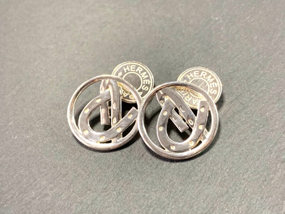 エルメス　ホースシュー　セリエ　カフス　シルバー