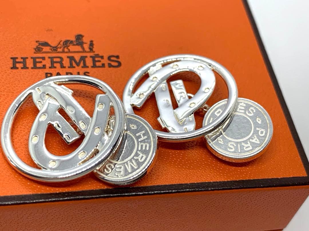 エルメス　ホースシュー　セリエ　カフス　シルバー