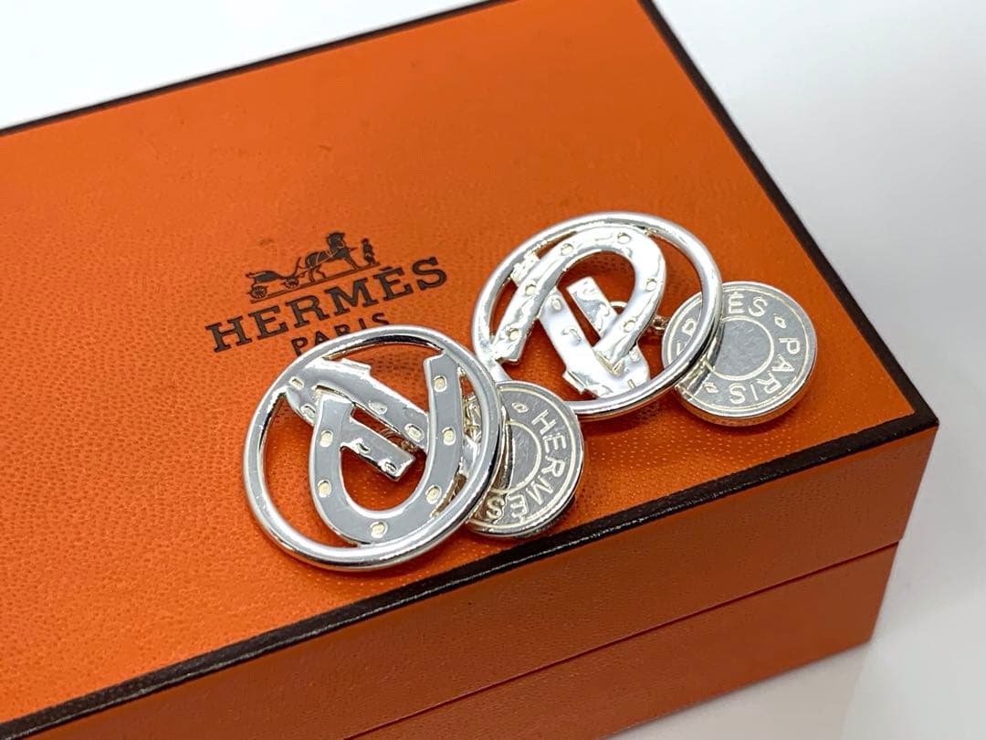エルメス　ホースシュー　セリエ　カフス　シルバー