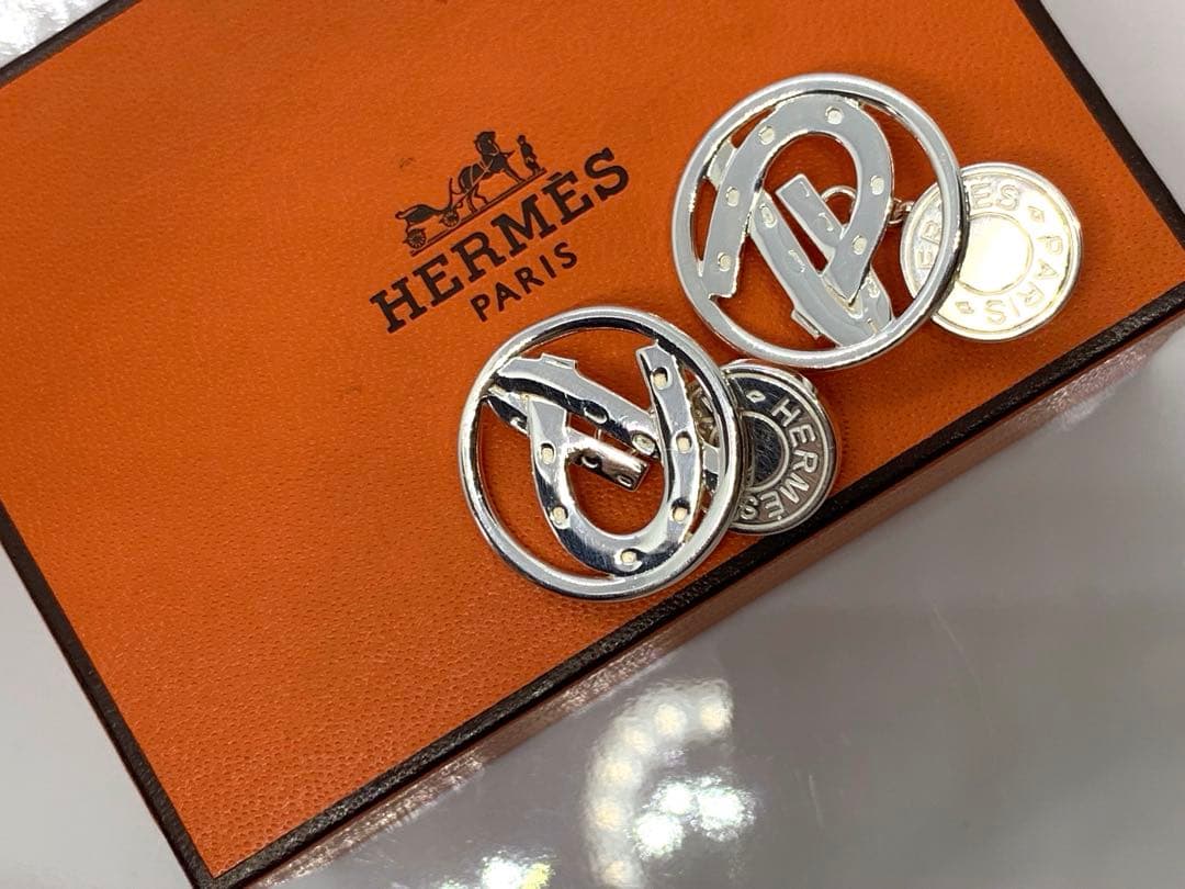 エルメス　ホースシュー　セリエ　カフス　シルバー