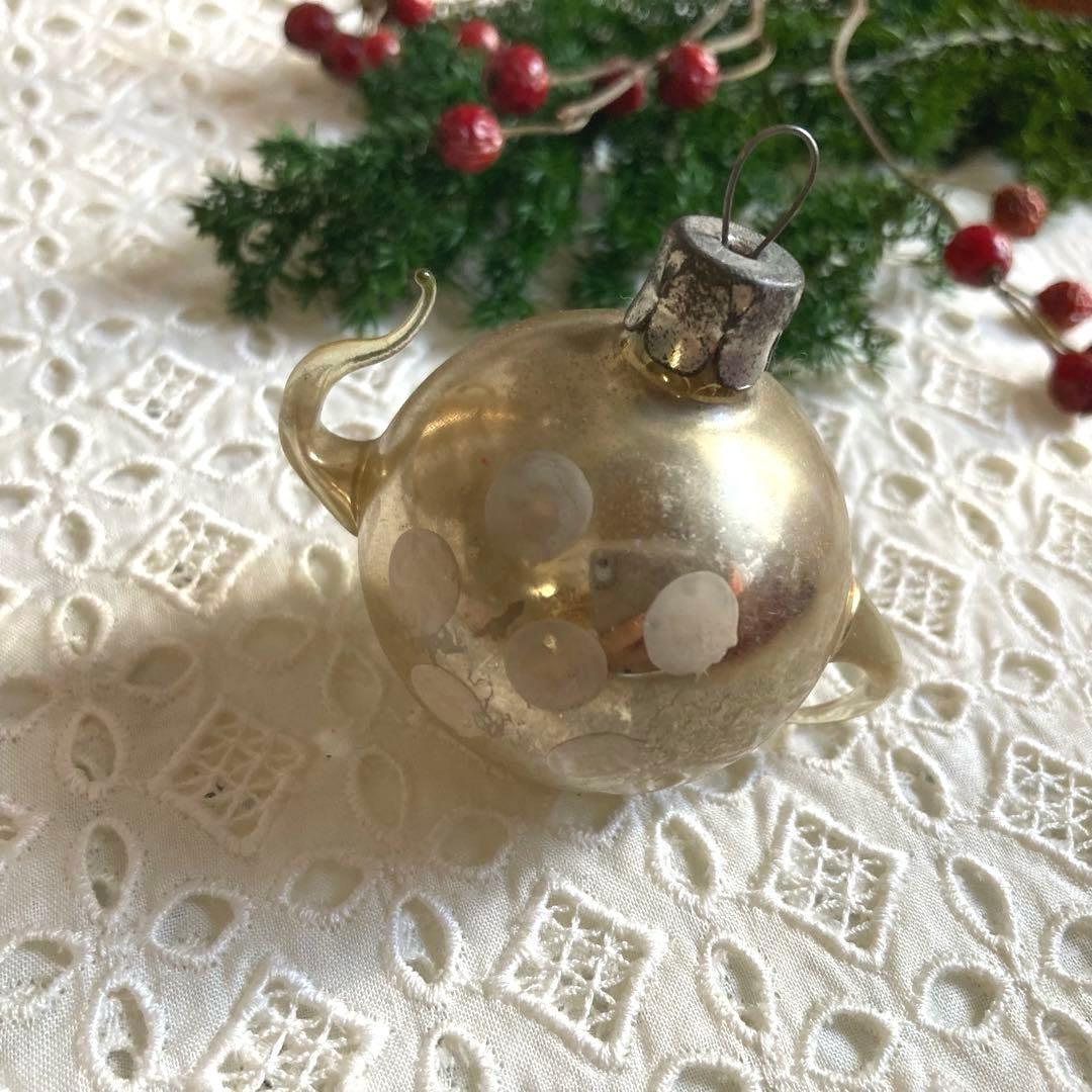 ツリー型ボックス入りアンティークガラスクリスマスオーナメント18個セット【A】大