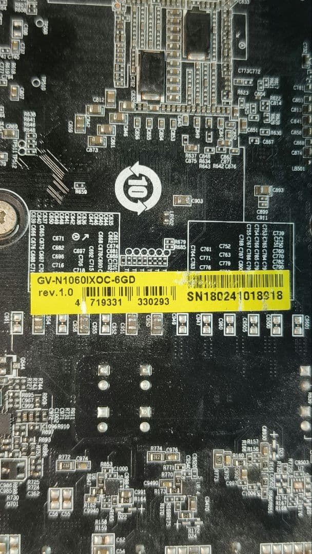 GIGABYTE GTX 1060 6G 動作確認済み