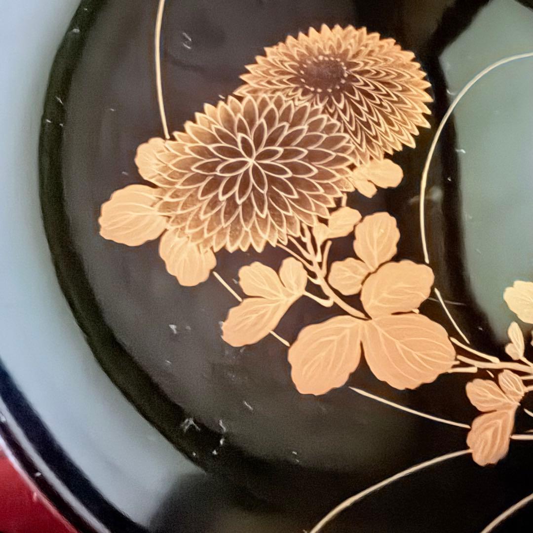 新春特別価格 ‼️茶人の心JAPAN蒔絵貴人の風雅な『四季の花』絵替木皿20客桐箱