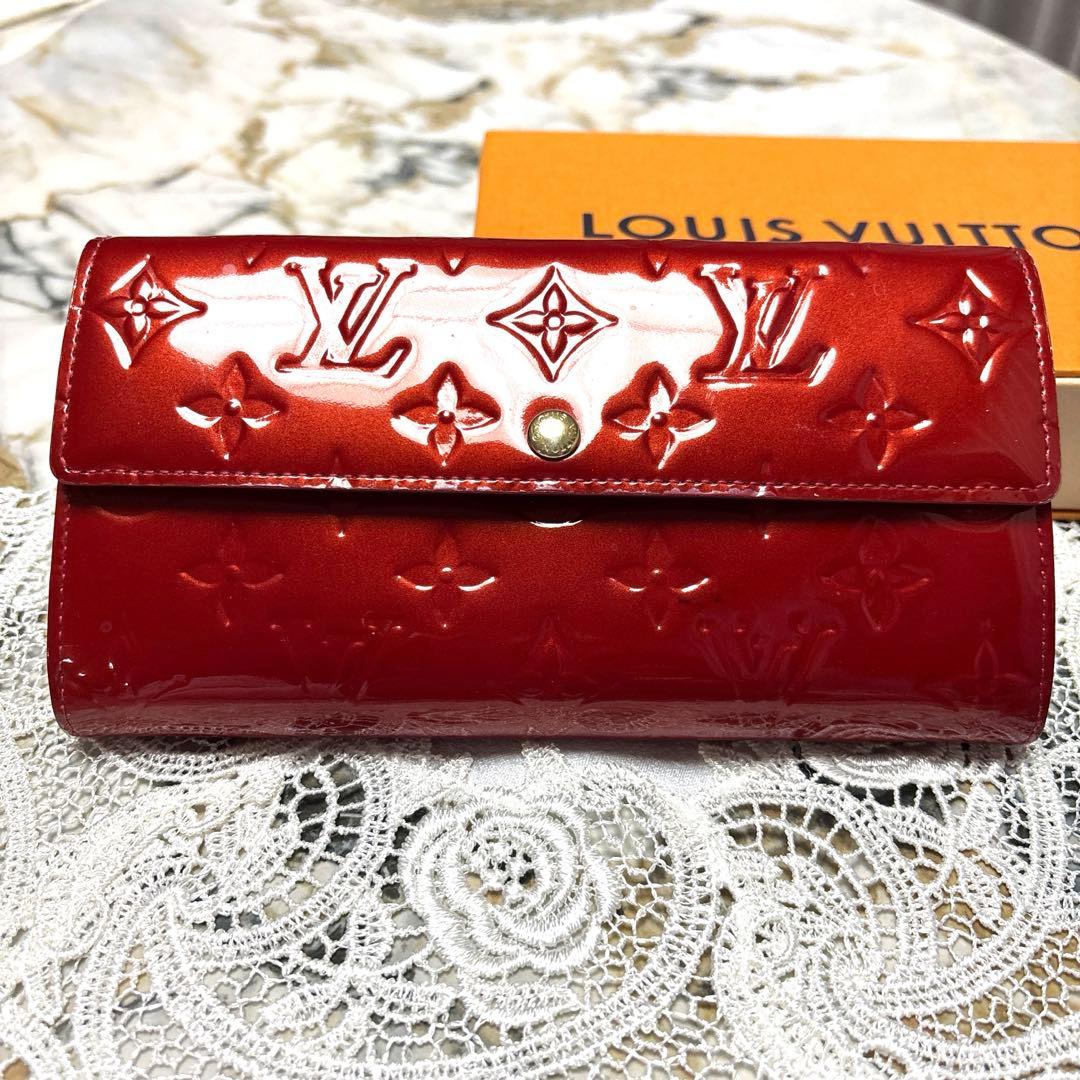 LOUIS VUITTON ルイヴィトン　長財布　ヴェルニ　赤