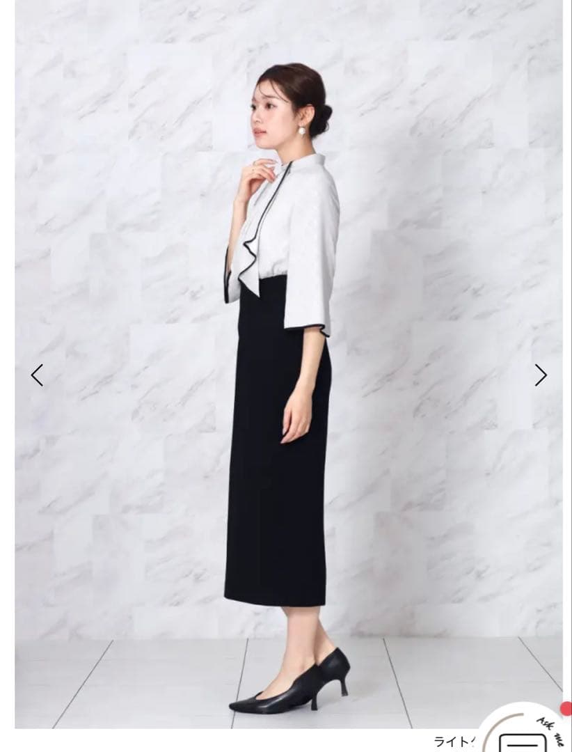 【今期新品未使用】ヤマダヤ　スカーフタイブラウスコンビワンピース　FENNEL