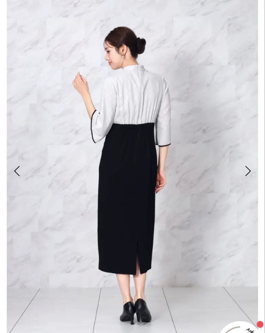 【今期新品未使用】ヤマダヤ　スカーフタイブラウスコンビワンピース　FENNEL