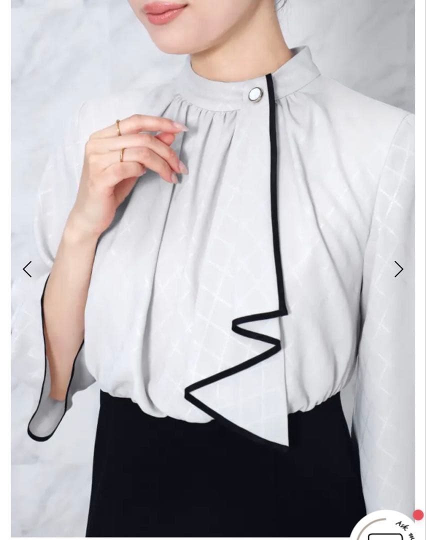 【今期新品未使用】ヤマダヤ　スカーフタイブラウスコンビワンピース　FENNEL