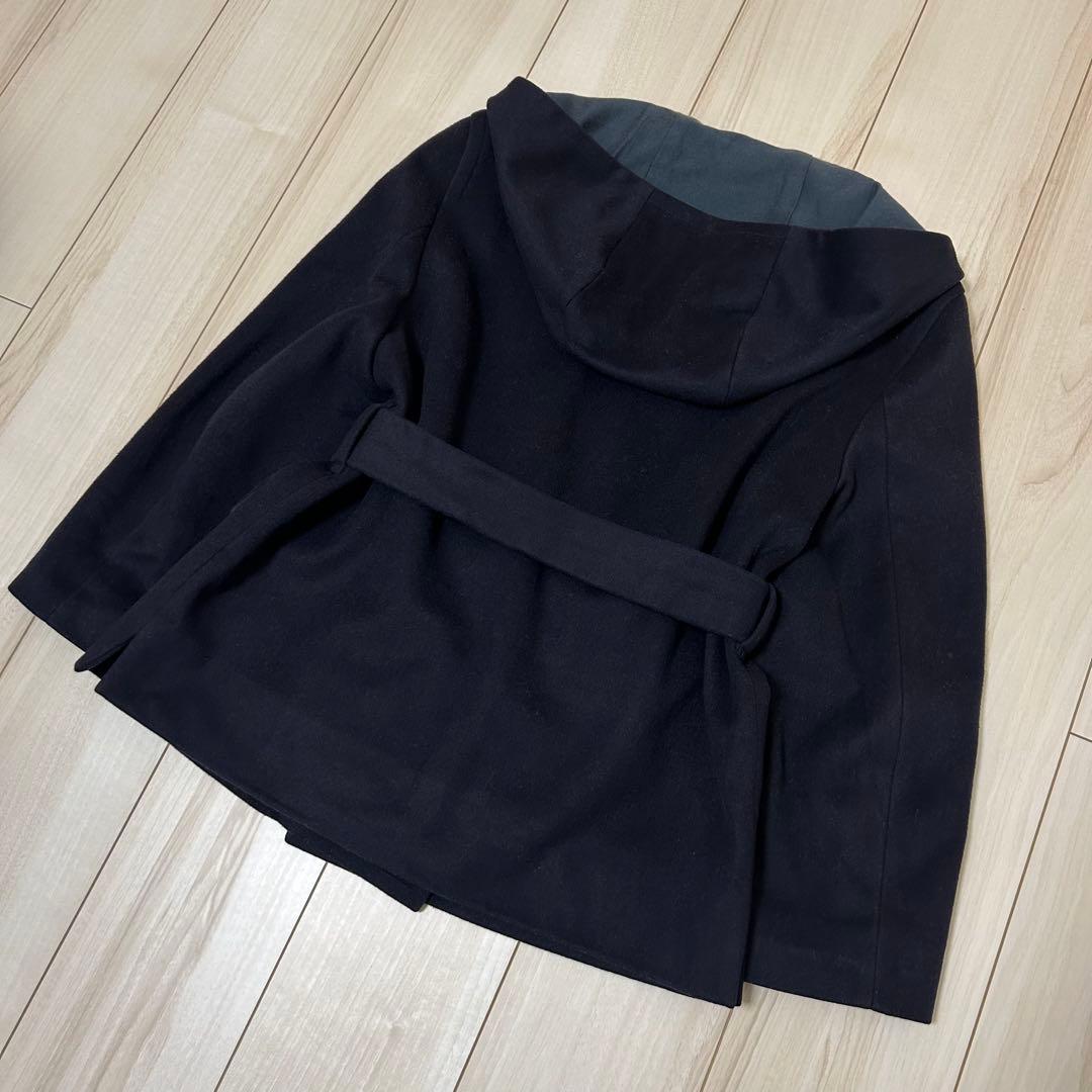 【美品】dries van noten フーデッドコート ピーコート ネイビー