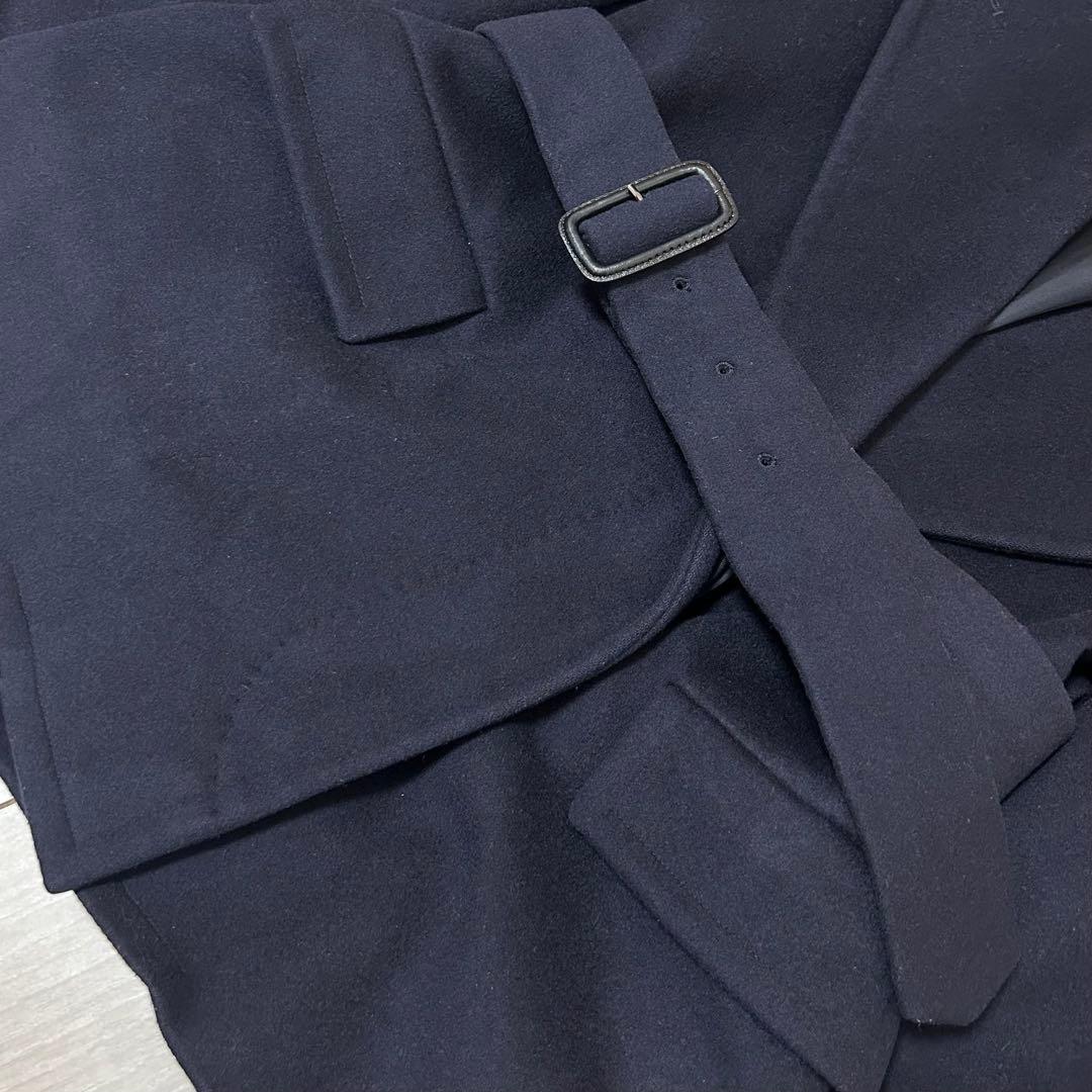 【美品】dries van noten フーデッドコート ピーコート ネイビー