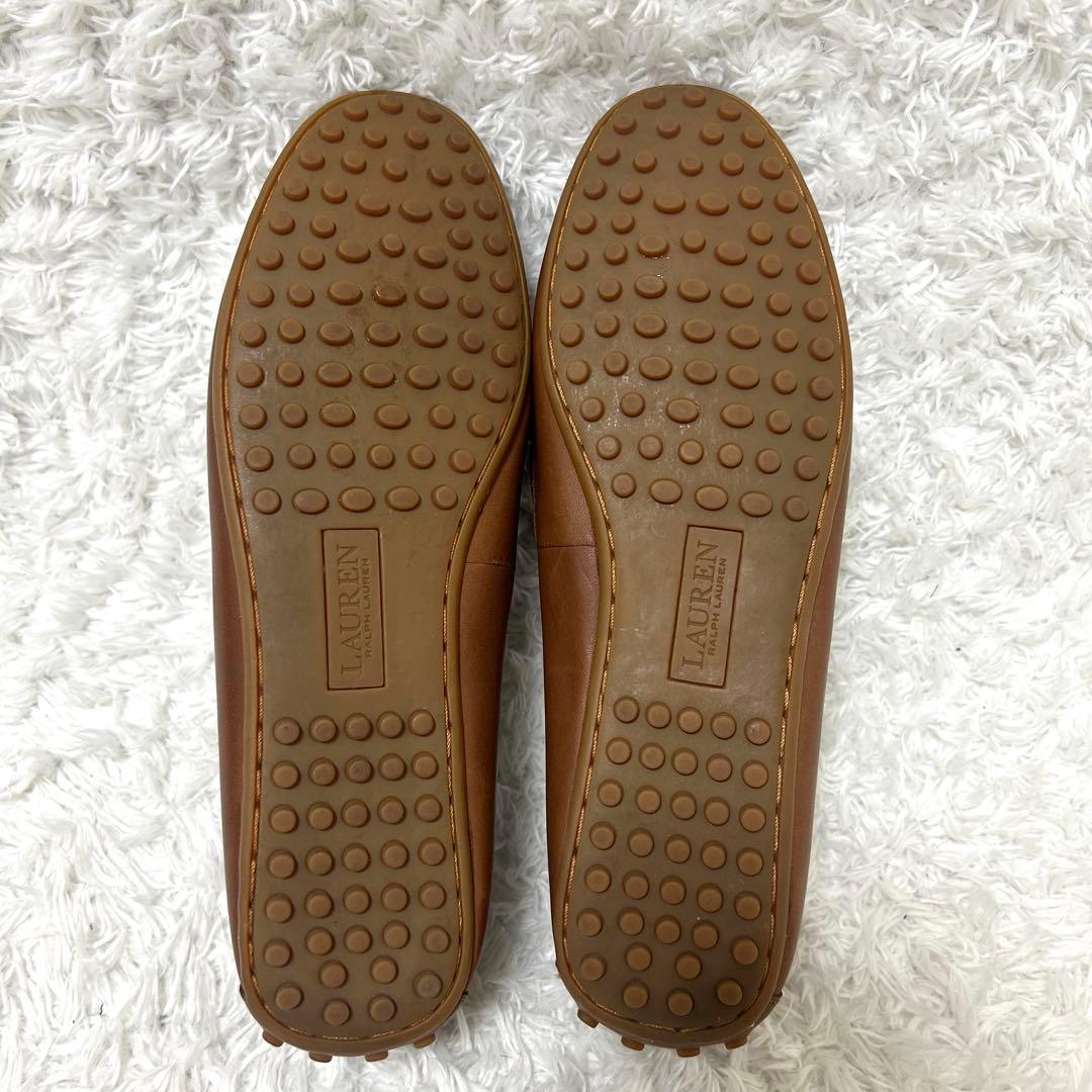 美品　LAUREN ラルフローレン　ローファー　ドライビング　本革　茶　38.5