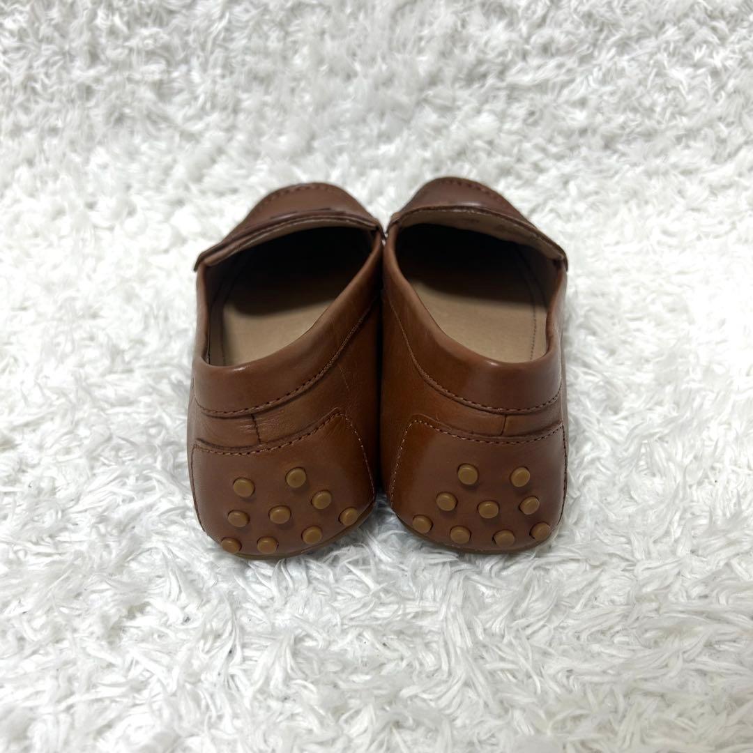 美品　LAUREN ラルフローレン　ローファー　ドライビング　本革　茶　38.5