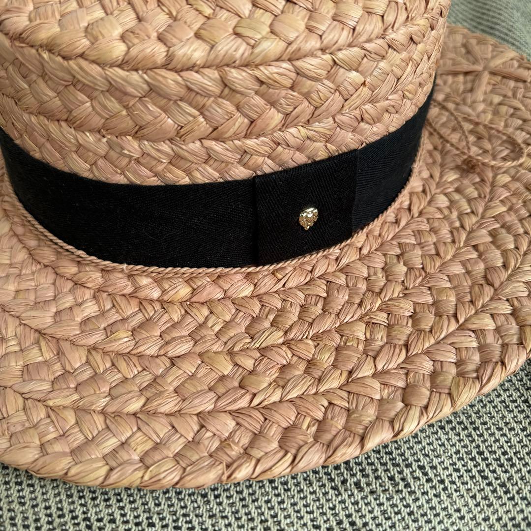 値下げしました。ヘレンカミンスキー　試着のみ　ピンク　ラフィアハット