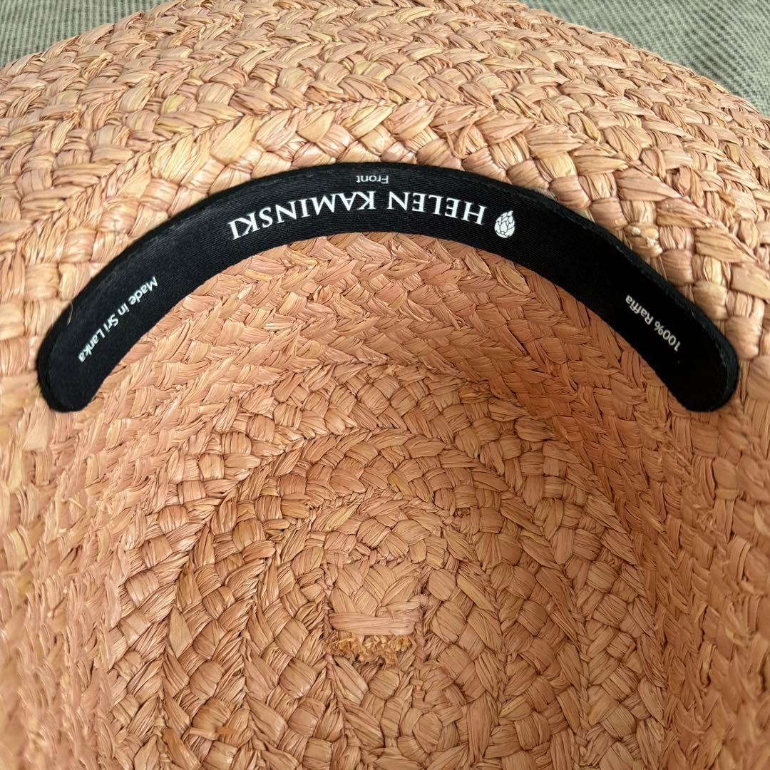 値下げしました。ヘレンカミンスキー　試着のみ　ピンク　ラフィアハット