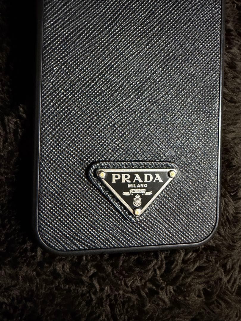 PRADA ブラック×シルバー iPhoneケース13Pro スマホケース