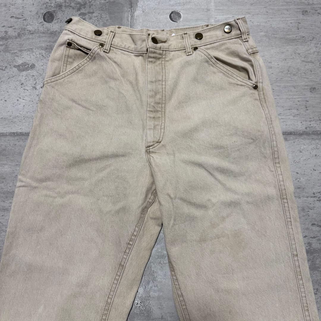 80s USA製 L.L.Bean デニム 生成り サスペンダーボタン 希少