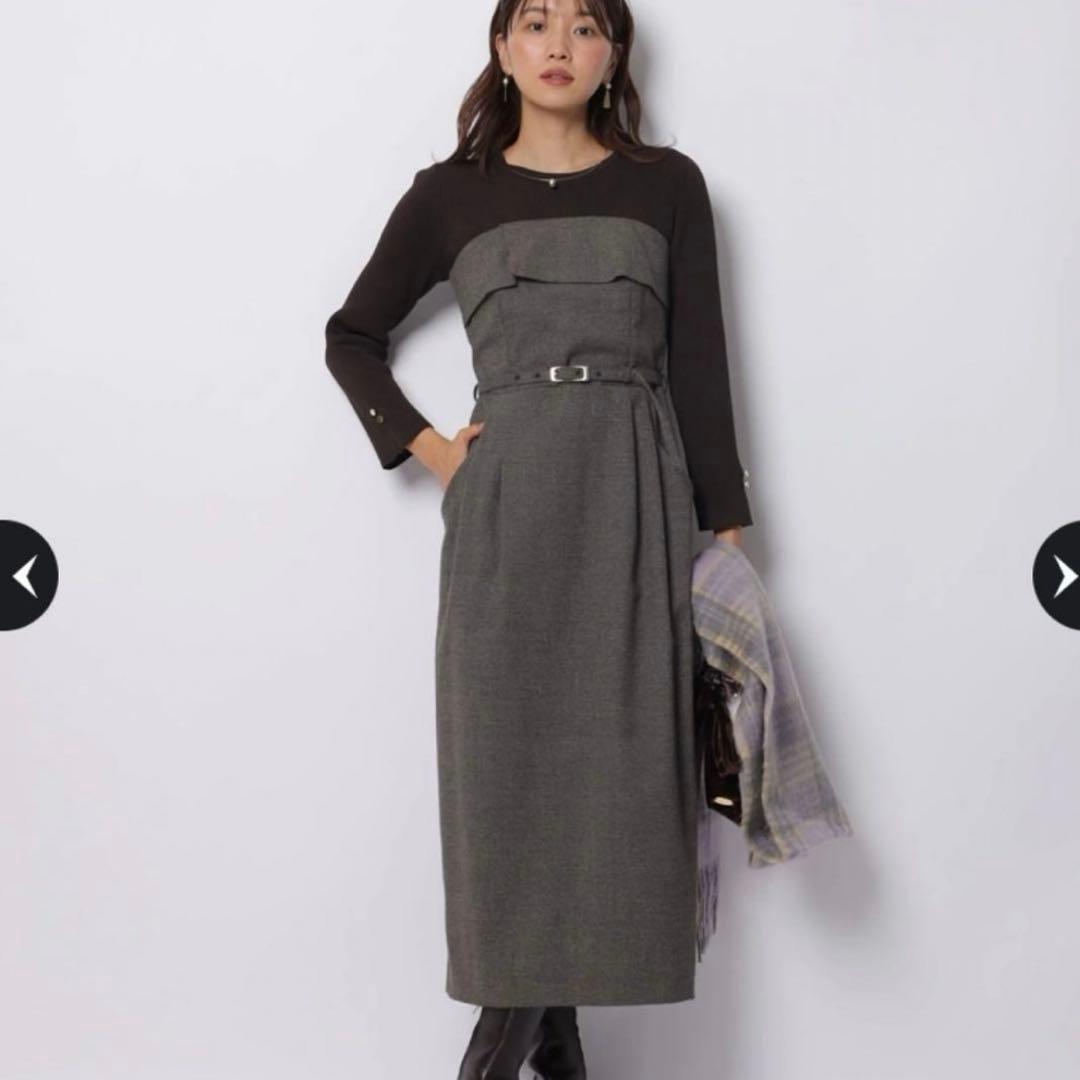 JUSGLITTY ベアドッキングワンピース 茶　新品タグ付き