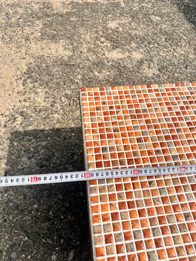 ヴィンテージ アンティーク　タイルトップ　コーヒーテーブル　ローテーブル