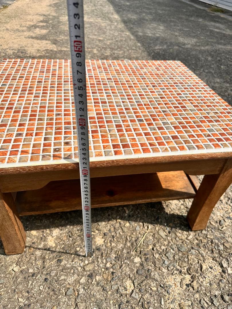 ヴィンテージ アンティーク　タイルトップ　コーヒーテーブル　ローテーブル