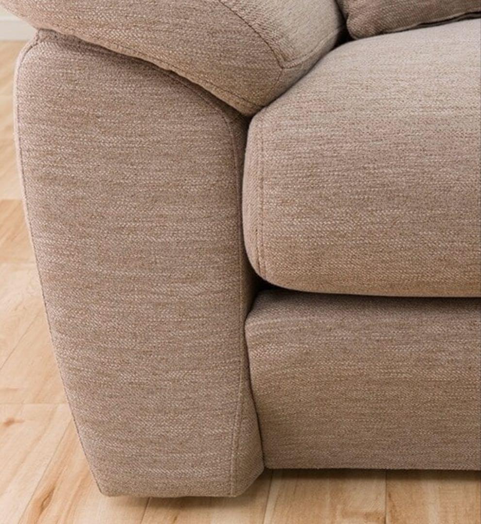 ✨ SALE 中・良品✨3人掛け布張りソファ+クッション付き