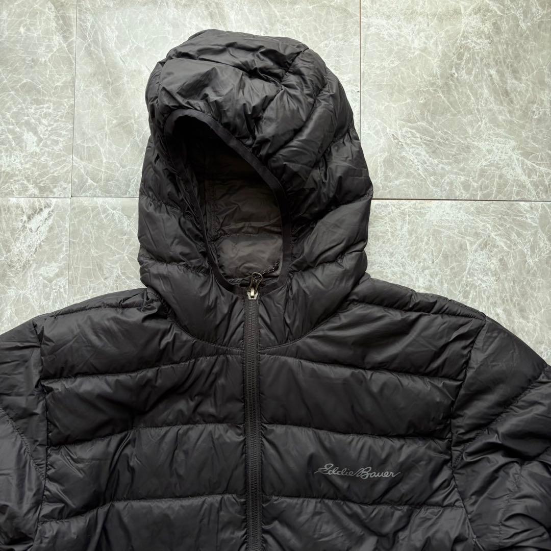 【人気カラー‼️】Eddie Bauer ダウンジャケット 軽量　ブラック L