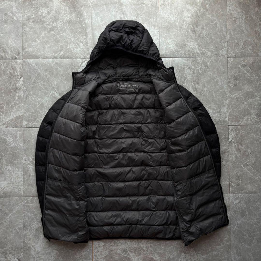 【人気カラー‼️】Eddie Bauer ダウンジャケット 軽量　ブラック L