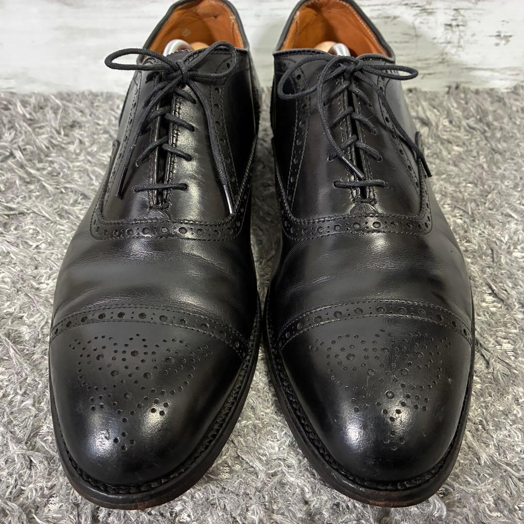 【良品】Alden 909 ウィングチップ 黒 10D メダリオン 28cm相当