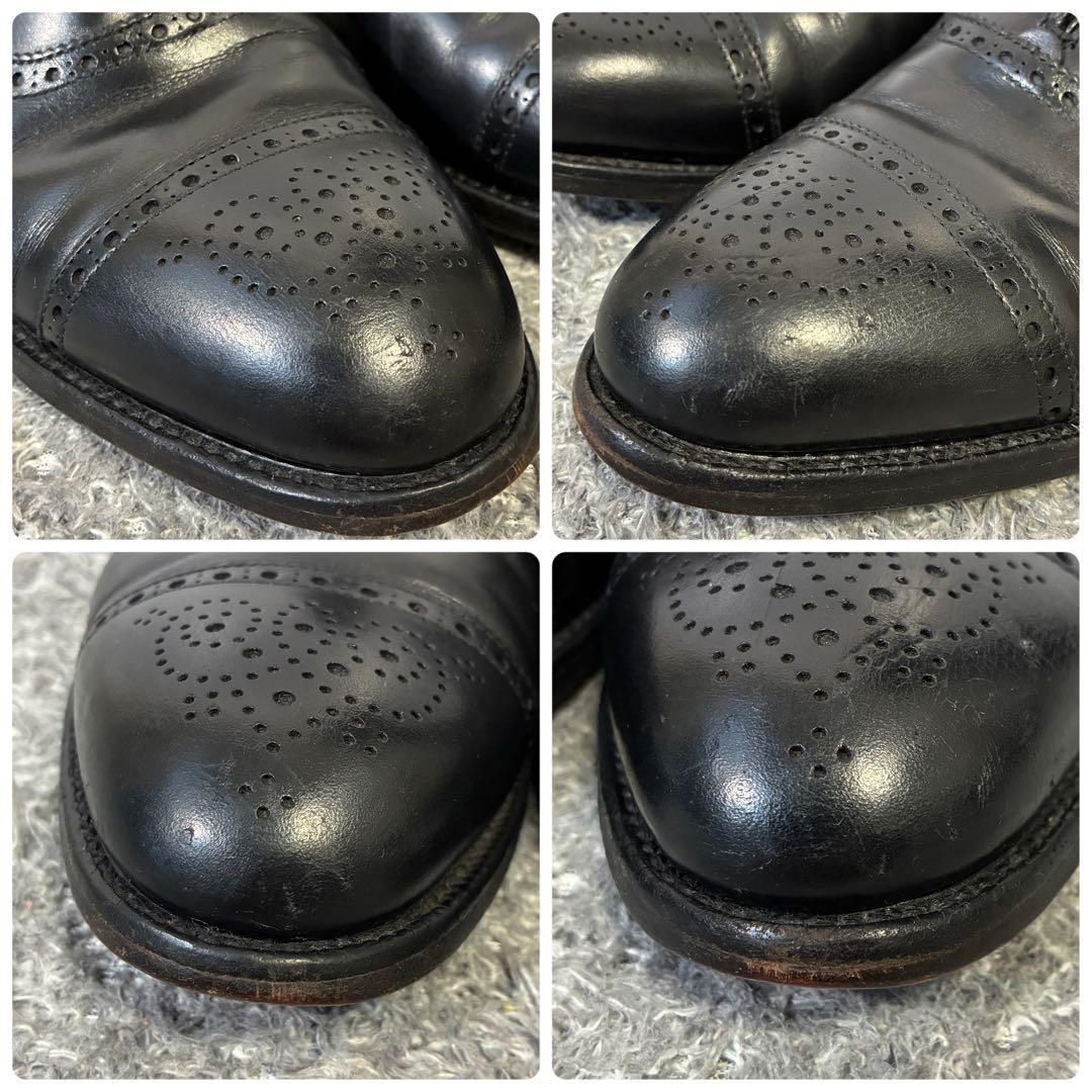 【良品】Alden 909 ウィングチップ 黒 10D メダリオン 28cm相当