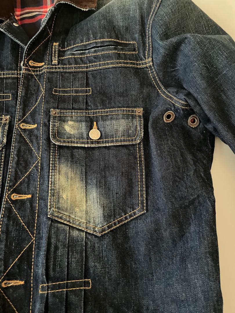 DSQUARED 2デニムジャケット コーデュロイ襟、裏地付き　サイズ50