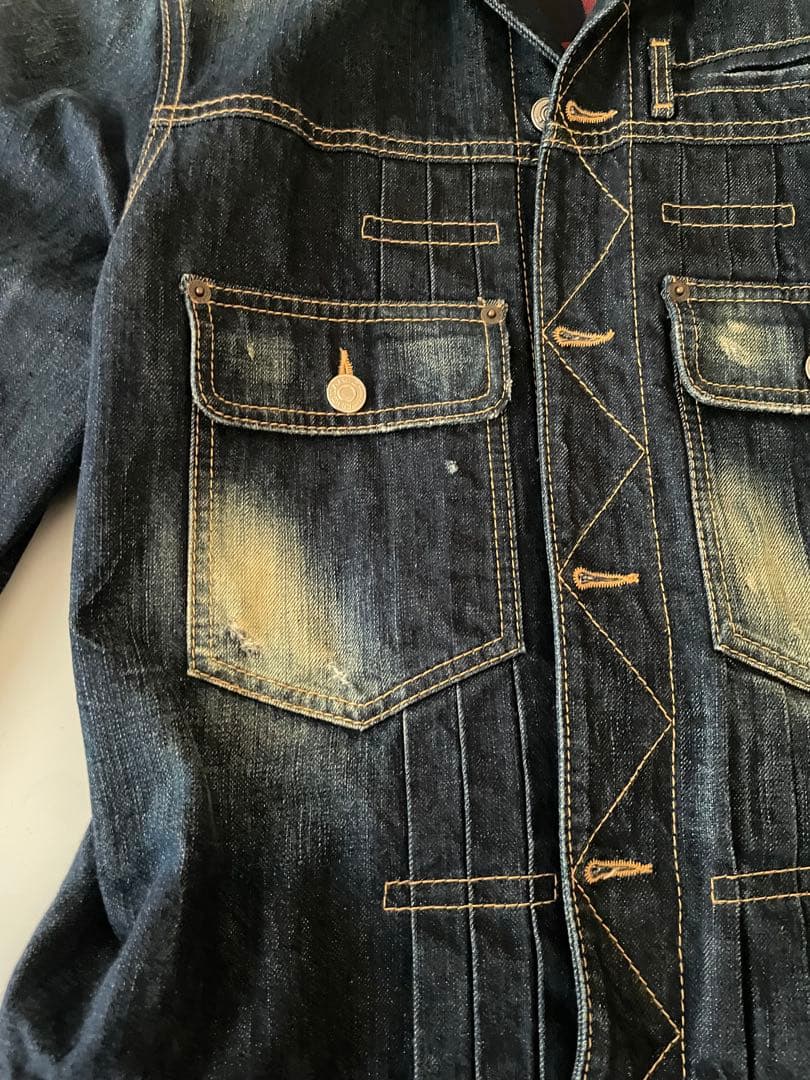 DSQUARED 2デニムジャケット コーデュロイ襟、裏地付き　サイズ50