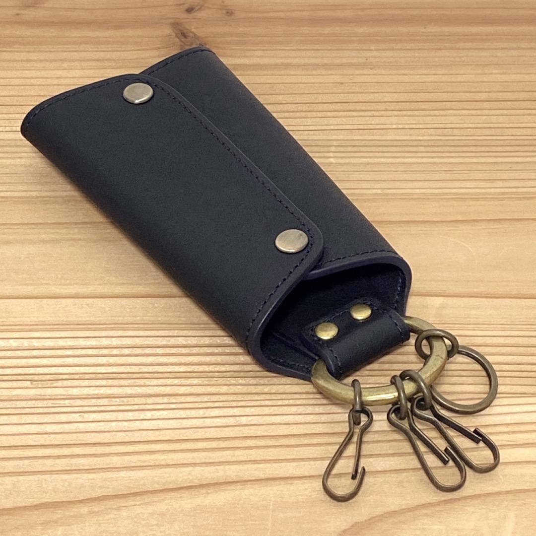 美品　土屋鞄　ビークル グリッピングキーケース　レザー　ダークインディゴ　日本製