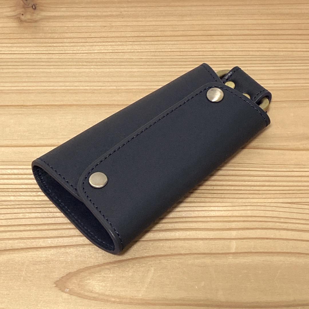美品　土屋鞄　ビークル グリッピングキーケース　レザー　ダークインディゴ　日本製