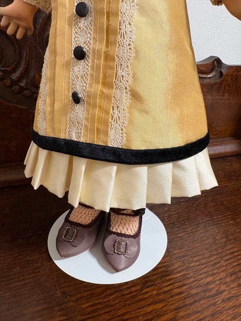 アンティークドール ビスクドール ドレス ボネ シルク レース