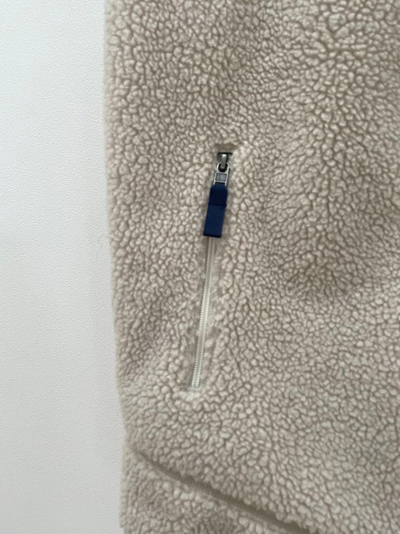 Patagonia フリースベスト アイボリー/グリーン