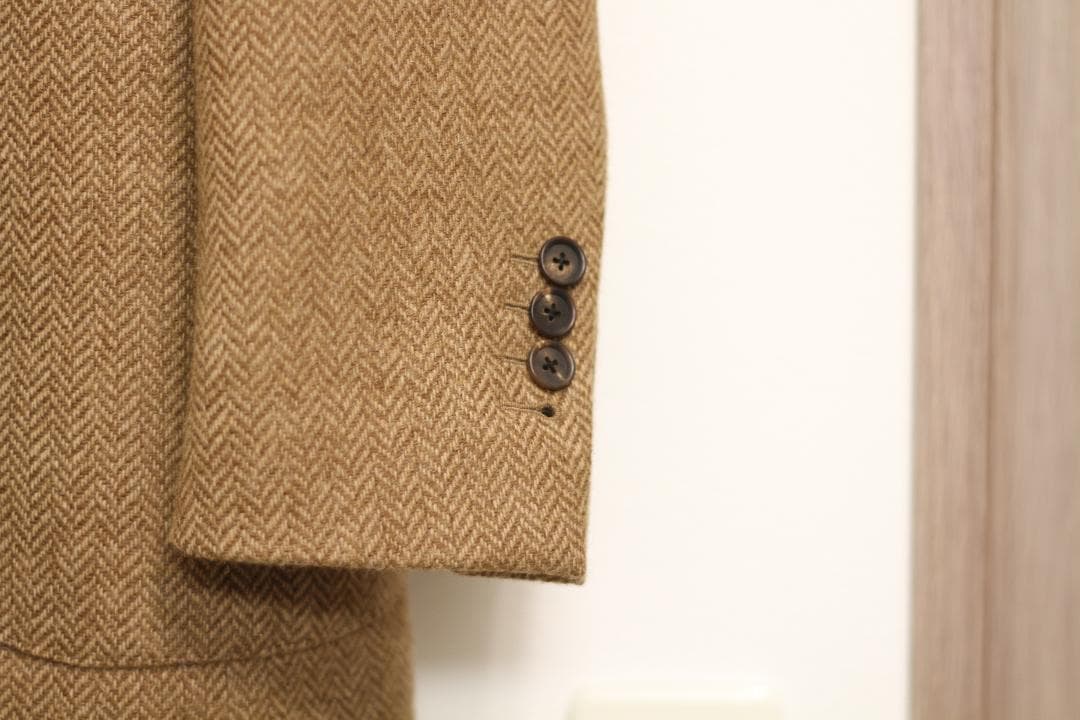 【極美品/イタリア製】Drake's ヘリンボーン ウール ジャケット 36