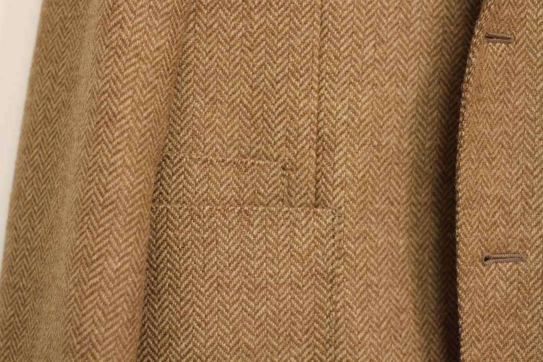 【極美品/イタリア製】Drake's ヘリンボーン ウール ジャケット 36