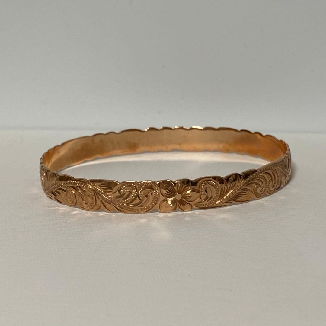 ハワイアンジュエリー　バングル　14K ピンクゴールド