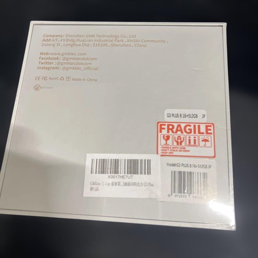 GMKtec G3S ミニPC 16GB/512GB