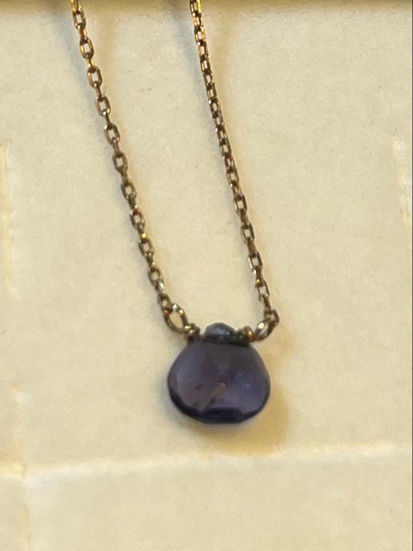 ete 天然石アイオライト　K10YGネックレス