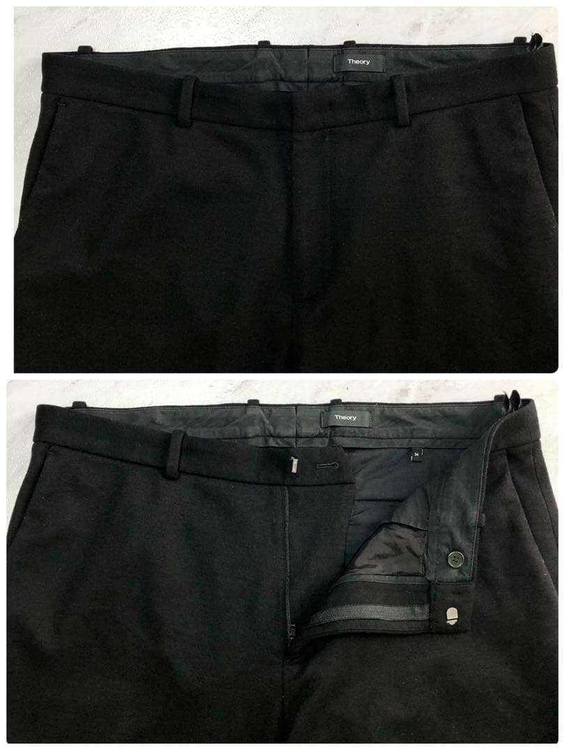 【美品】 Theory セットアップ Clinton メルトン ブラック L