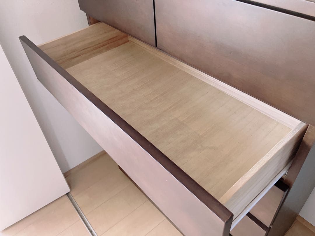 【美品 送料込】ブラウン 木製 チェスト タンス 6段