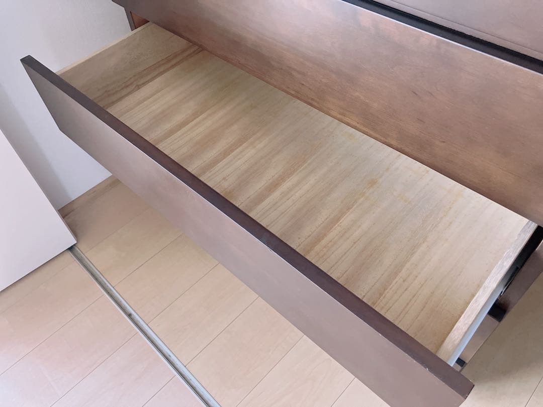 【美品 送料込】ブラウン 木製 チェスト タンス 6段