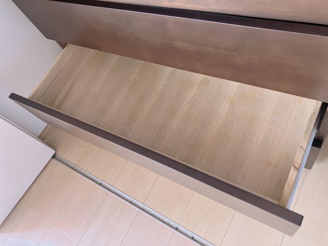 【美品 送料込】ブラウン 木製 チェスト タンス 6段