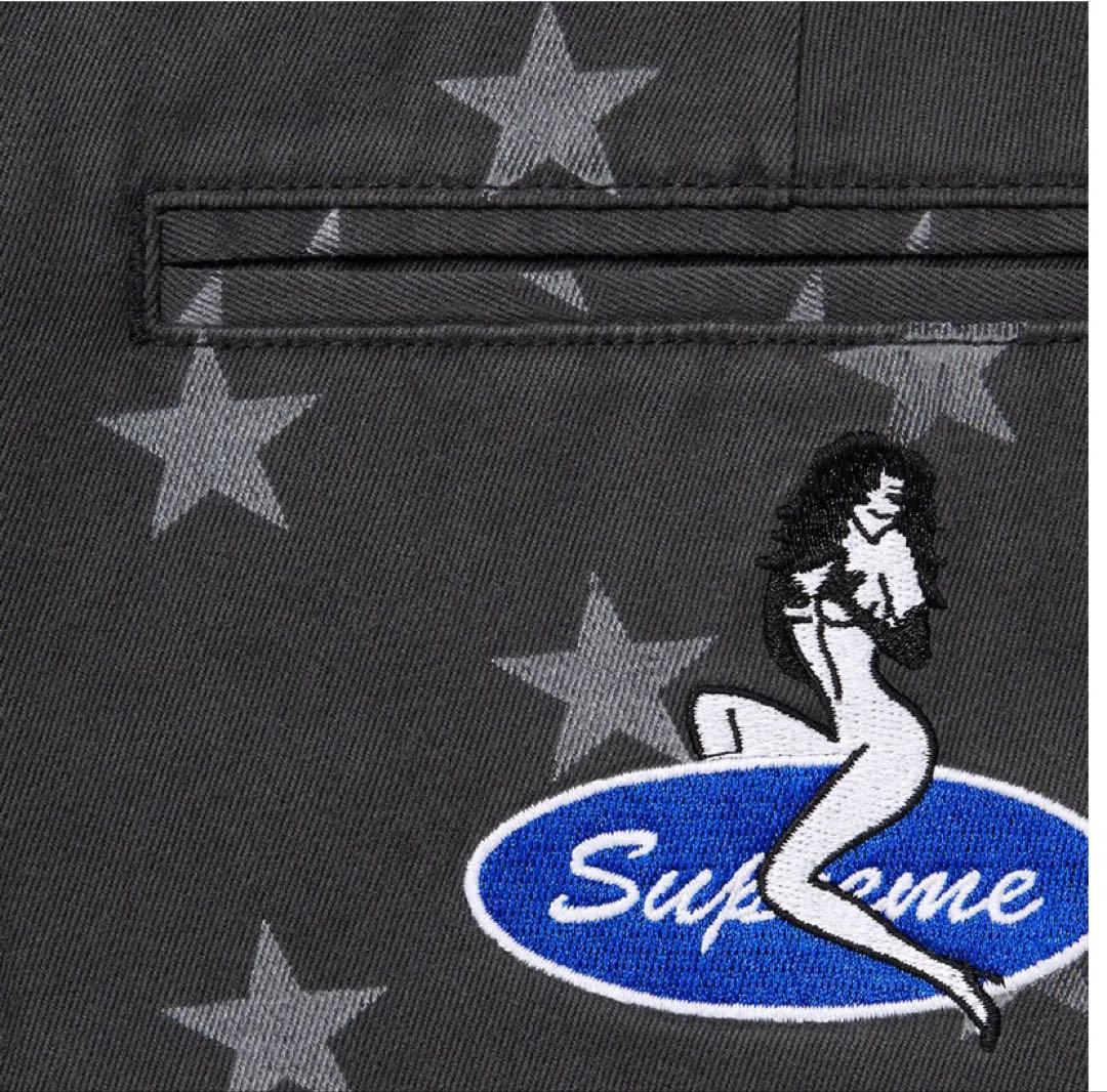 Supreme Chino Pant 星柄 チノパン 黒